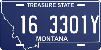 MT license plate 163301Y