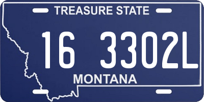 MT license plate 163302L