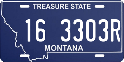 MT license plate 163303R