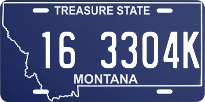 MT license plate 163304K