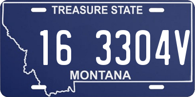 MT license plate 163304V