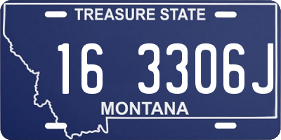 MT license plate 163306J