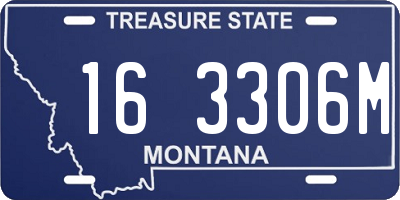 MT license plate 163306M