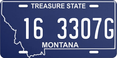 MT license plate 163307G