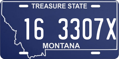 MT license plate 163307X