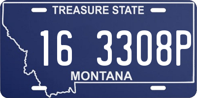 MT license plate 163308P