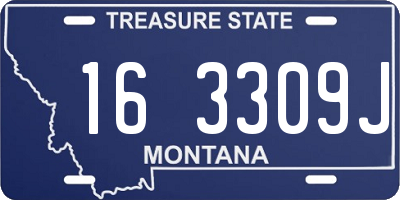 MT license plate 163309J