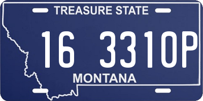 MT license plate 163310P