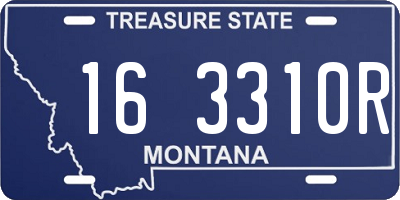 MT license plate 163310R