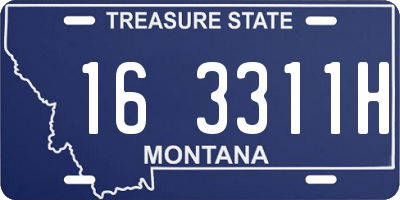 MT license plate 163311H