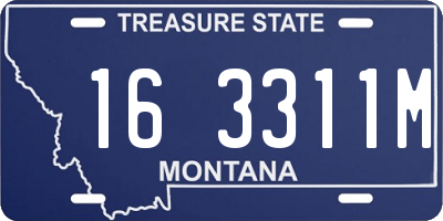 MT license plate 163311M