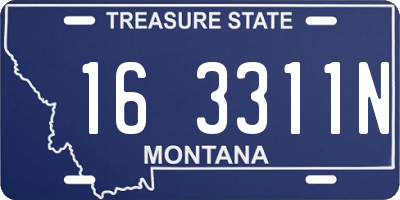 MT license plate 163311N
