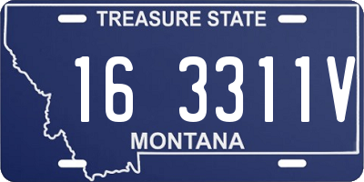 MT license plate 163311V
