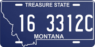 MT license plate 163312C