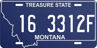 MT license plate 163312F