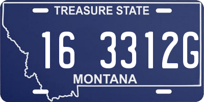 MT license plate 163312G