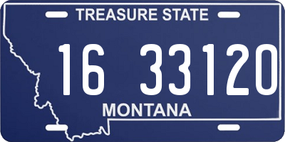 MT license plate 163312O