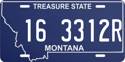 MT license plate 163312R