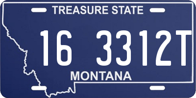 MT license plate 163312T