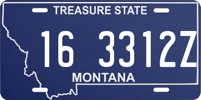 MT license plate 163312Z