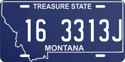 MT license plate 163313J