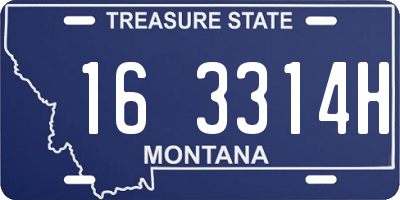 MT license plate 163314H