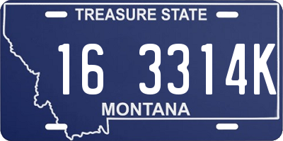 MT license plate 163314K