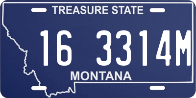 MT license plate 163314M