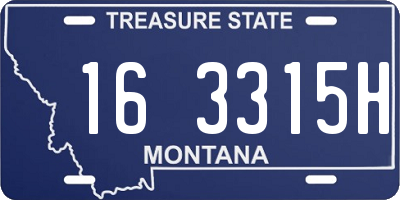 MT license plate 163315H