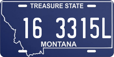 MT license plate 163315L