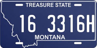 MT license plate 163316H