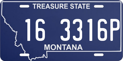 MT license plate 163316P
