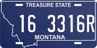 MT license plate 163316R