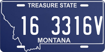MT license plate 163316V