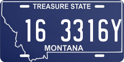 MT license plate 163316Y
