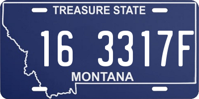 MT license plate 163317F