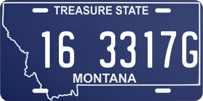 MT license plate 163317G