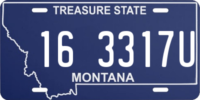 MT license plate 163317U