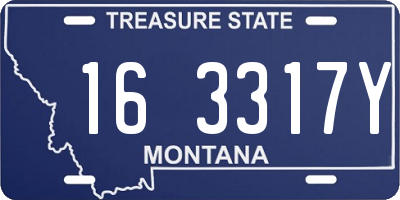 MT license plate 163317Y