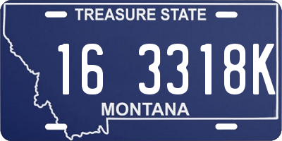 MT license plate 163318K