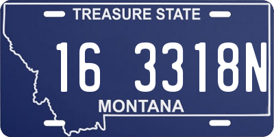 MT license plate 163318N