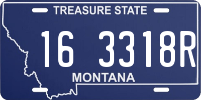 MT license plate 163318R