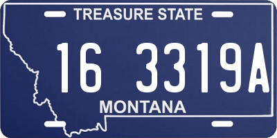 MT license plate 163319A