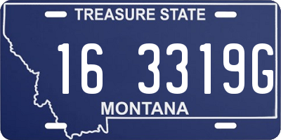 MT license plate 163319G