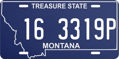 MT license plate 163319P