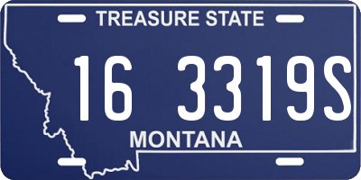 MT license plate 163319S
