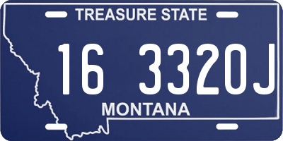 MT license plate 163320J