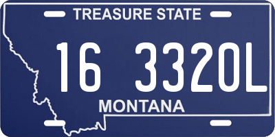 MT license plate 163320L