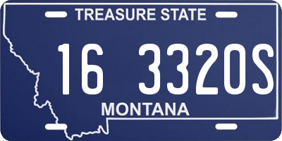 MT license plate 163320S