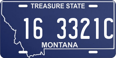 MT license plate 163321C